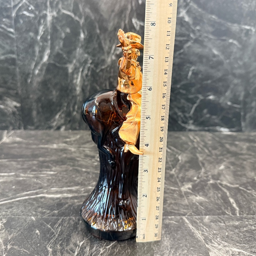 AVON Bucking Bronco and Cowboy Amber Bottle - Picture 9 of 16